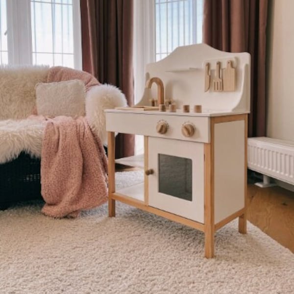 Wooden Play Kitchen - Etsy