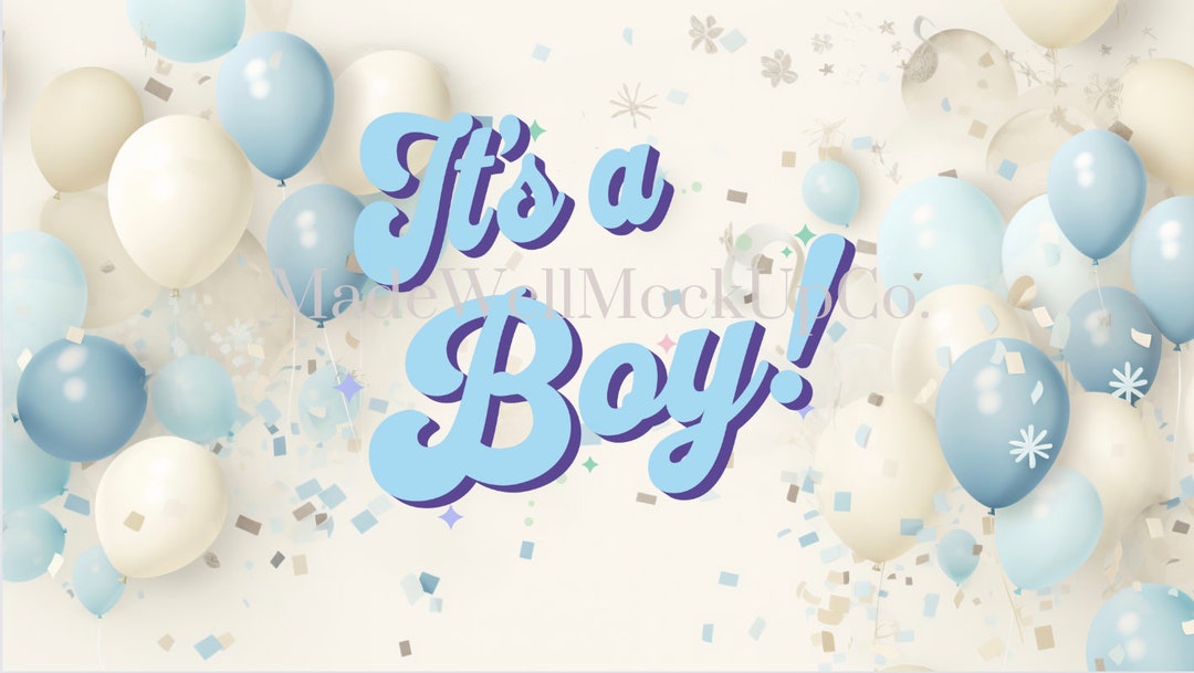 Zoom Background Baby Shower Boy, Zoom Background Celebration, Zoom