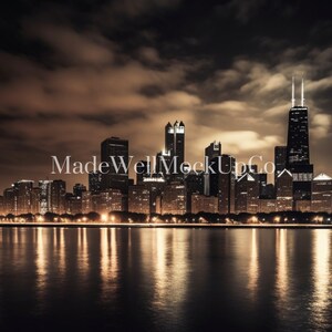 Sfondo di Chicago, Sfondo Zoom Viaggio, Sfondo Skyline, Sfondo Zoom Chicago, Sfondo di viaggio