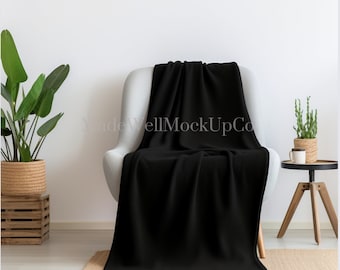 Blanket Mock Ups, Blanket Mock Up, Mock Up Blankets, Blanket Mock Up, Interior Mock Up, Black Blanket Mock Up
