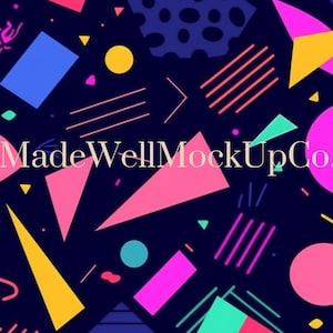 90s Background, 90s Zoom Background, Mockup Bundle, 90&#39;s Background, 90&#39;s Virtual Background, Mock Up Bundle 90s