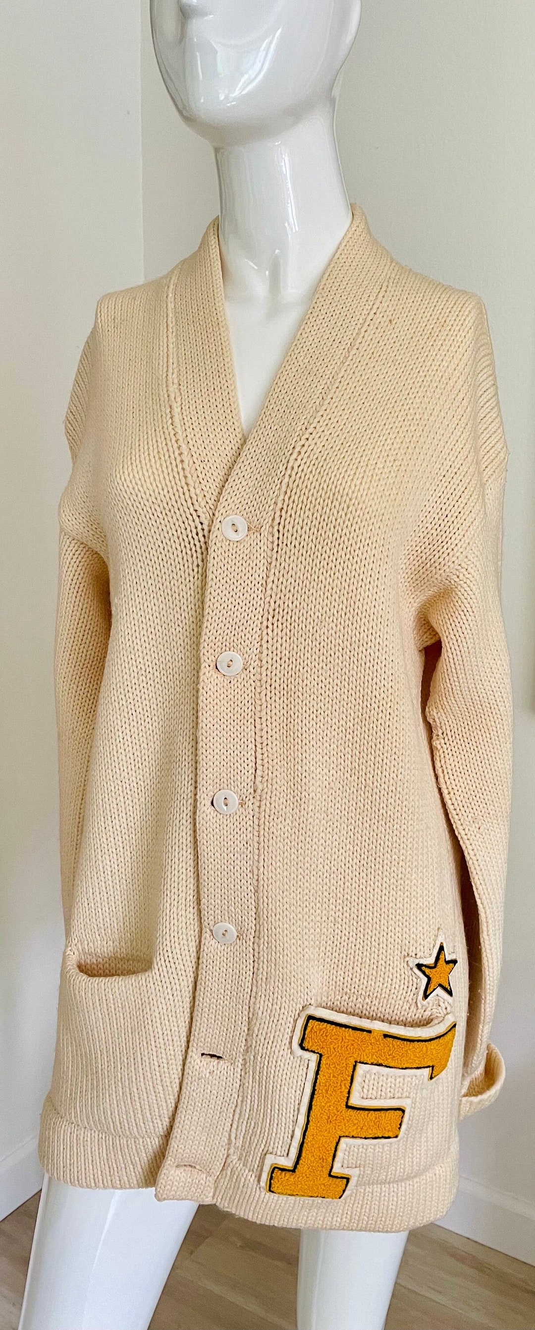 Cardigan with 1951 lettering Knitwear