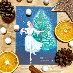 Carte postale "Casse Noisette" - The Nutcracker - Ballet illustration - Danse Affiche - Christmas card - Art print