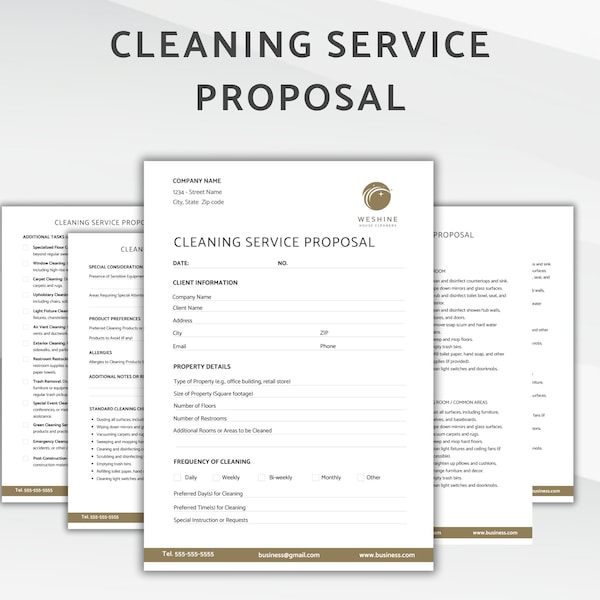 Janitorial Cleaning Estimate Etsy UK