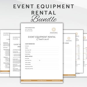 イベント機器レンタルバンドル、パーティー用品レンタル契約、イベントレンタル契約、ウェディングパーティー用品レンタルフォーム、免責条項
