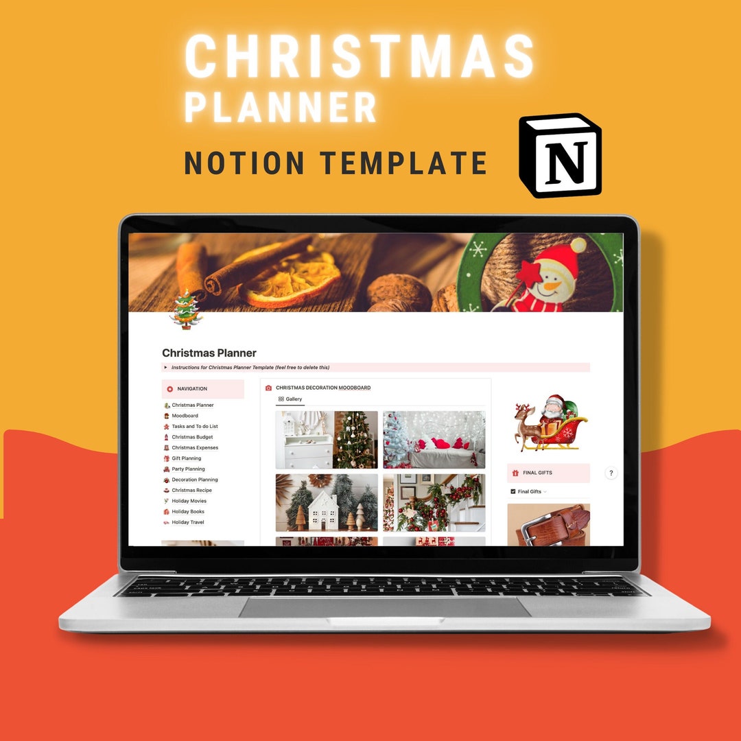 Notion Christmas Planner Template Notion Holiday Planner Etsy Notion Christmas Planner Template Notion Holiday Planner Etsy