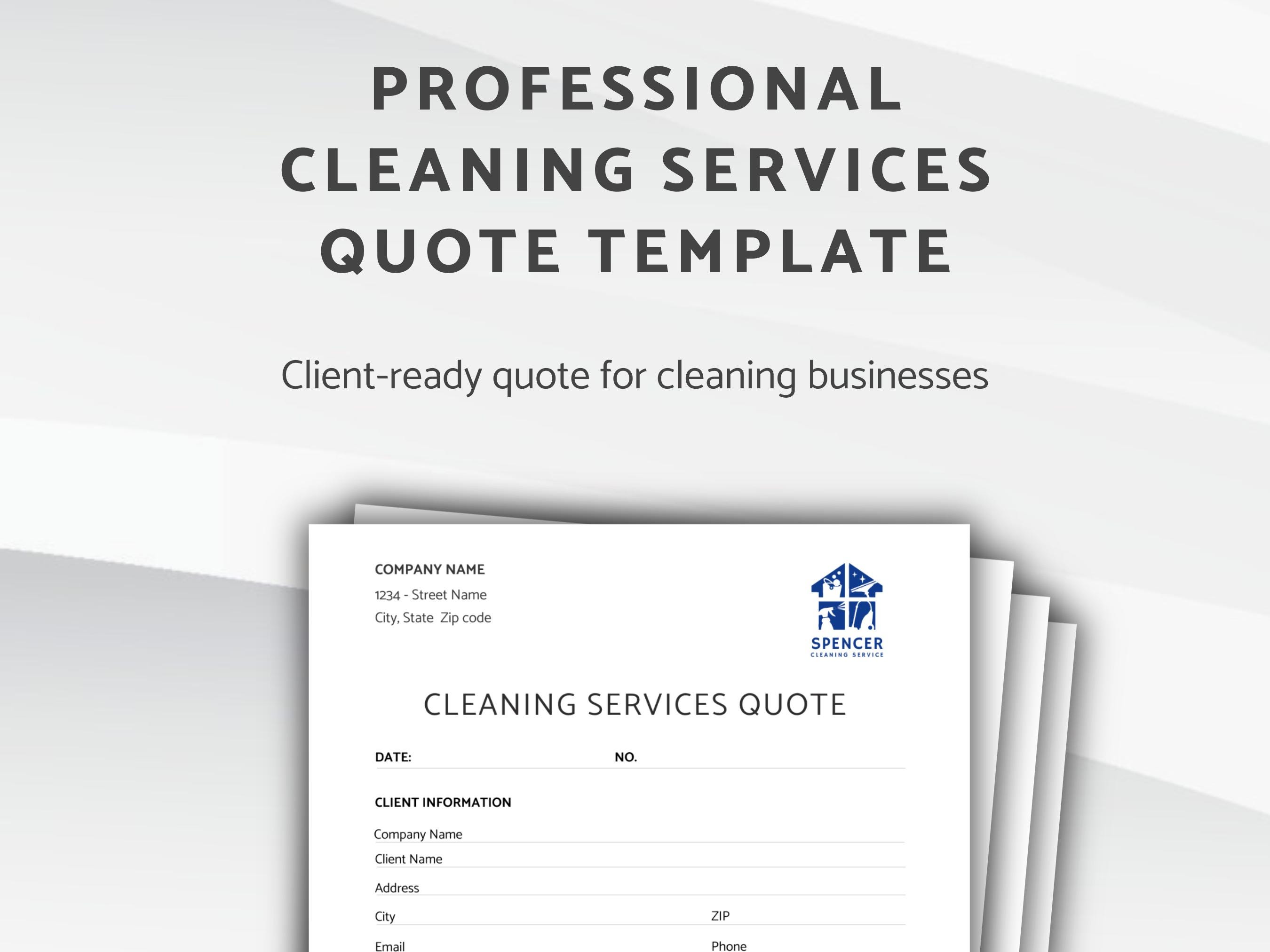 Cleaning Services Forms - Etsy