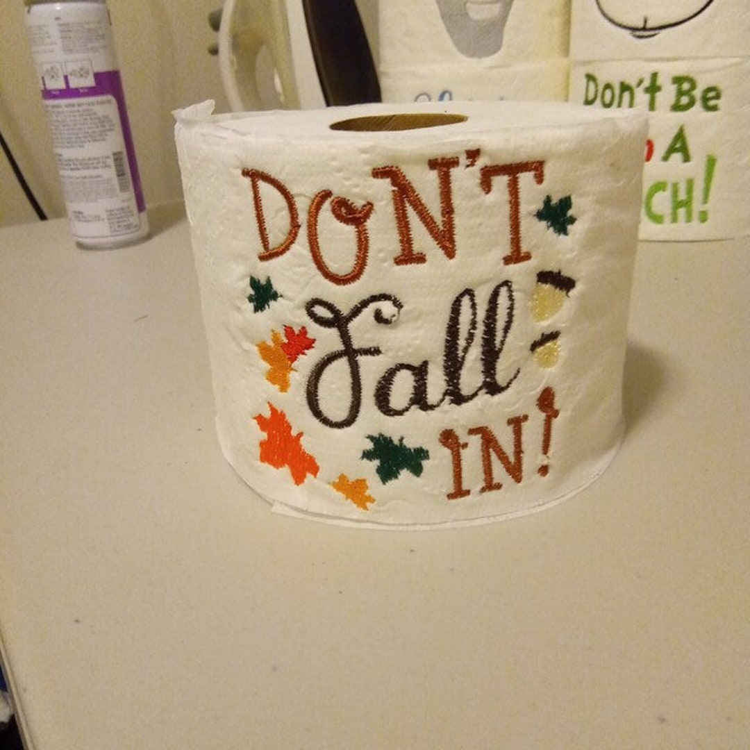 Embroidered Toilet Paper Personalized Patterned Toilet Paper Etsy