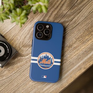 Baseball Team Telefon Hülle, MLB New York Mets Telefon Zubehör, Sport Fan Ausrüstung, Geschenk für Papa, Geburtstagsgeschenk, blaue Tech Hülle