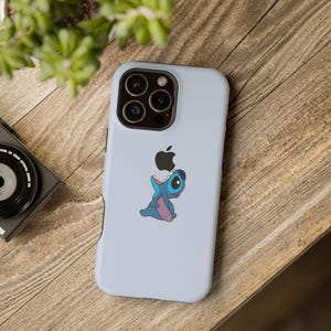 Stitch Magnetic Phone Case, Cute Disney Phone Cover, Tough iPhone Case, Gift for Kids, Cartoon Cell Phone Accessory. MagSafe.