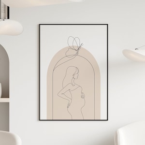 Schwangerschaftsgeschenk, Schwangerschaftsdruck, druckbare Gynäkologiekunst, Schwangerschaftsdruck, Babypartygeschenk, Hebammengeschenk, Obgyn Art
