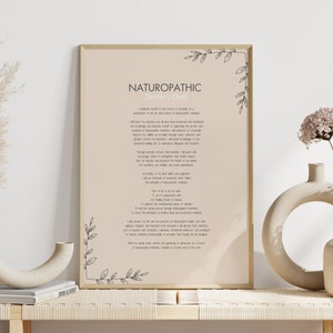 Naturheilkundliche Arztes Eide Kunstdruck, Naturheilkunde Poster Eid, Naturheilkunde Geschenk, ND Wandkunst, Naturheilkunde, Naturheilkunde Poster