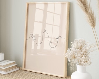Healing is Not Linear Print, Therapy Office Decor (Digital Download)
