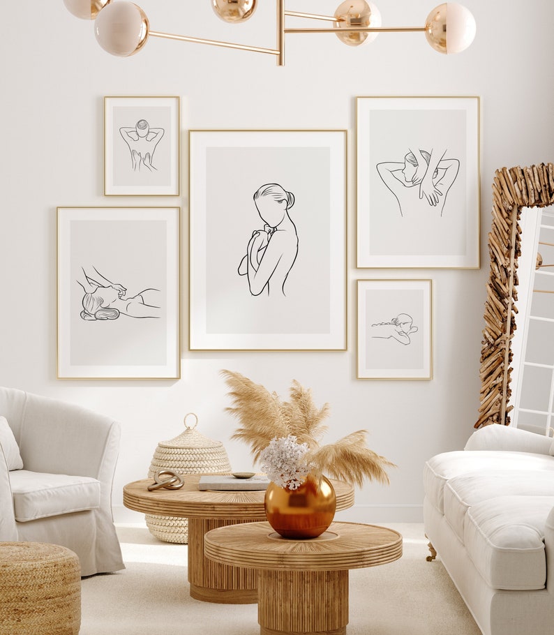 Body Massage Art Prints Set of 5, Spa Decor, Massage Therapist Art, Wellness Center Decor, Massage Room Decor, Treatment Room Art, Printable,