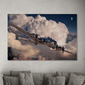 WWII Bomber Plane Canvas Art: Aviation History Print, Ready to Hang
