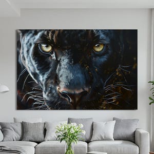 Black Panther Art Canvas Ready to Hang