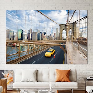 Brooklyn Bridge Canvas NYC Skyline Art Ready to Hang