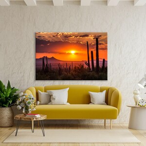 Arizona Desert Sunset Canvas Print: Southwestern Landscape Wall Art