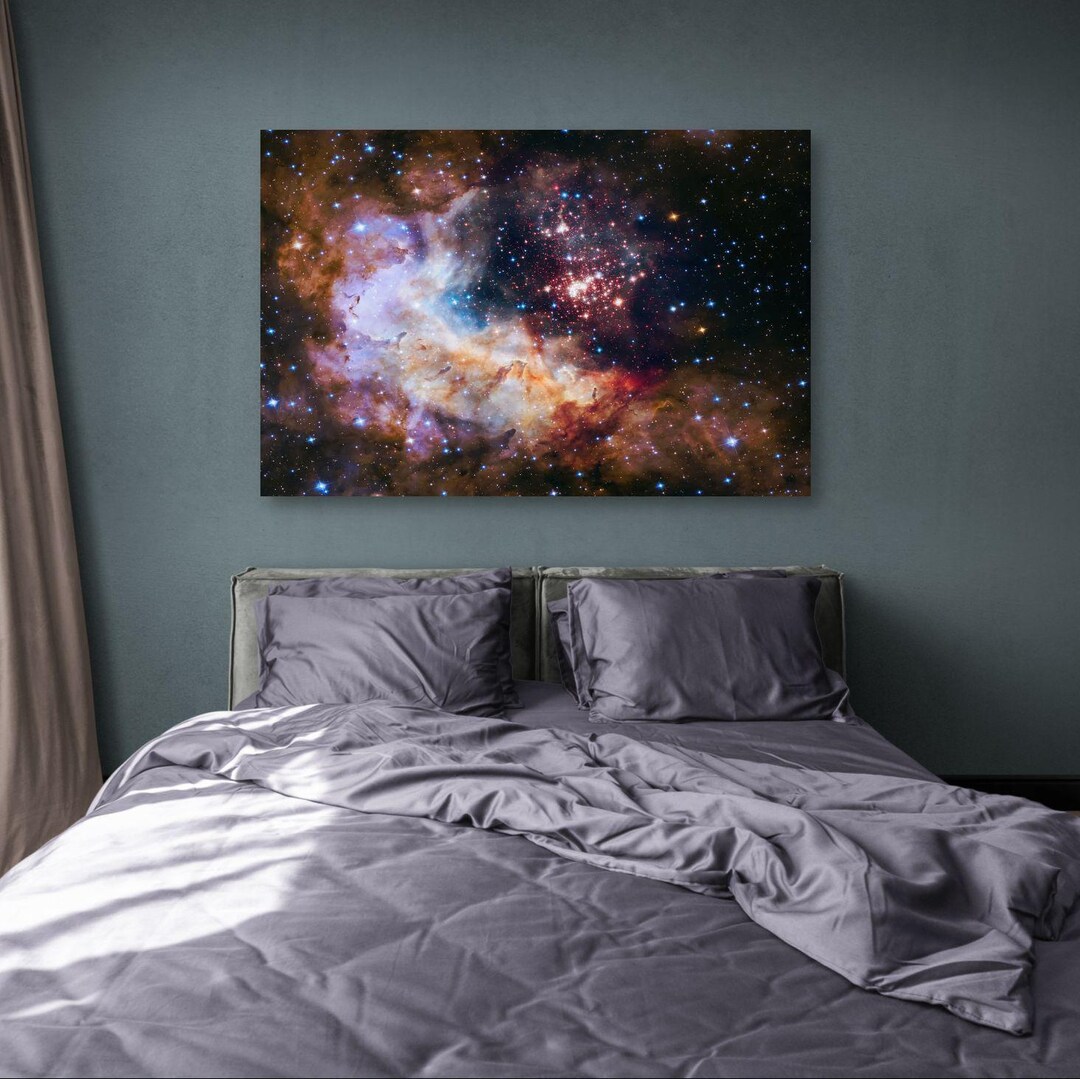 Nebula Space Art Print - Colorful Galaxy Canvas Wall Decor - Etsy