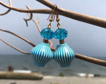 Modern vibe turquoise blue earrings