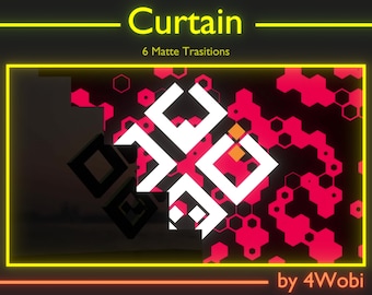 Paquete Stinger de cortina, Transición de escenas de Stream OBS Studio