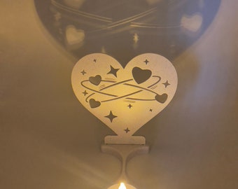 Shadow Casting Candle Holder, Modern Galaxy LED candle, Heart Home Decor Projection, Gift for House