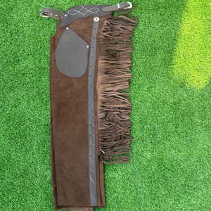 Handgefertigte Chap Indianer Cowboy-Stil Wildleder Hose Rodeo-Stil Chap Berg Männer Western Buck Wildleder Geschenke für Männer