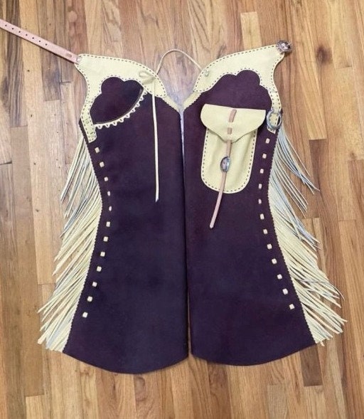 Pantalon D'équitation Western Femme - Style Cowgirl En Simili Cuir Et Daim