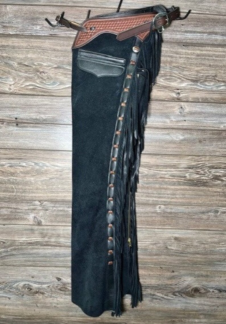 Native Chaps Men's Hand Crafted Native American Cowboy Style Suede Leather Pant ...
