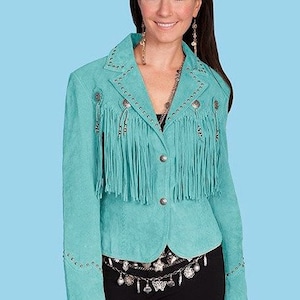 Women&#39;s Vintage Fringe Leather Jacket Suede Leather Jacket, Ladies Cowgirl Leather Jacket , Western Jacket- Gifts For Her