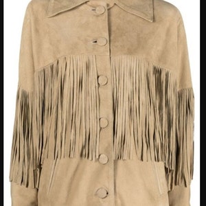 Ladies Fringes Vintage Style Leather Jacket Suede Leather Jacket, Ladies Leather Jacket , Western Jacket- Gifts For Her