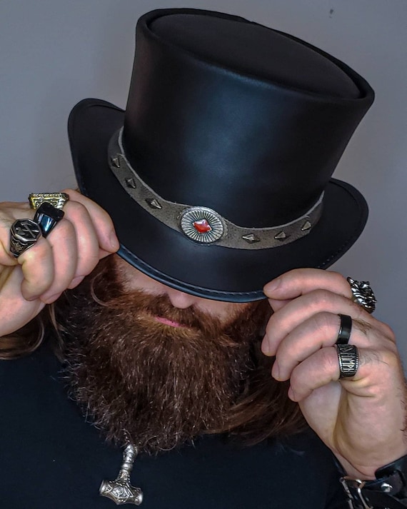 Mens gothic top hat on sale