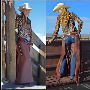 Chaps Daim Rodéo Vintage Pantalon Western Cowgirl En Daim Chaps Daim Rodéo Vintage Pantalon Western Cowgirl En Daim