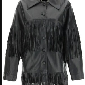 Ladies Fringes Vintage Style Leather Jacket Leather Jacket, Ladies Leather Jacket , Western Jacket- Gifts For Her