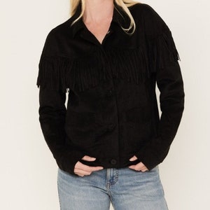 Ladies Fringes Vintage Style Leather Jacket Suede Leather Jacket, Ladies Leather Jacket , Western Jacket- Gifts For Her
