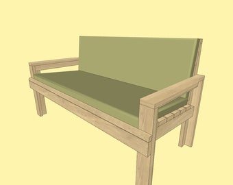 DIY Sofa Plan, Patio Chair Plan, Patio Furniture Plan, DIY Plans, DIY Woodworking Plan, Outdor Furniture Plan, wooden sofa, patio seat plan