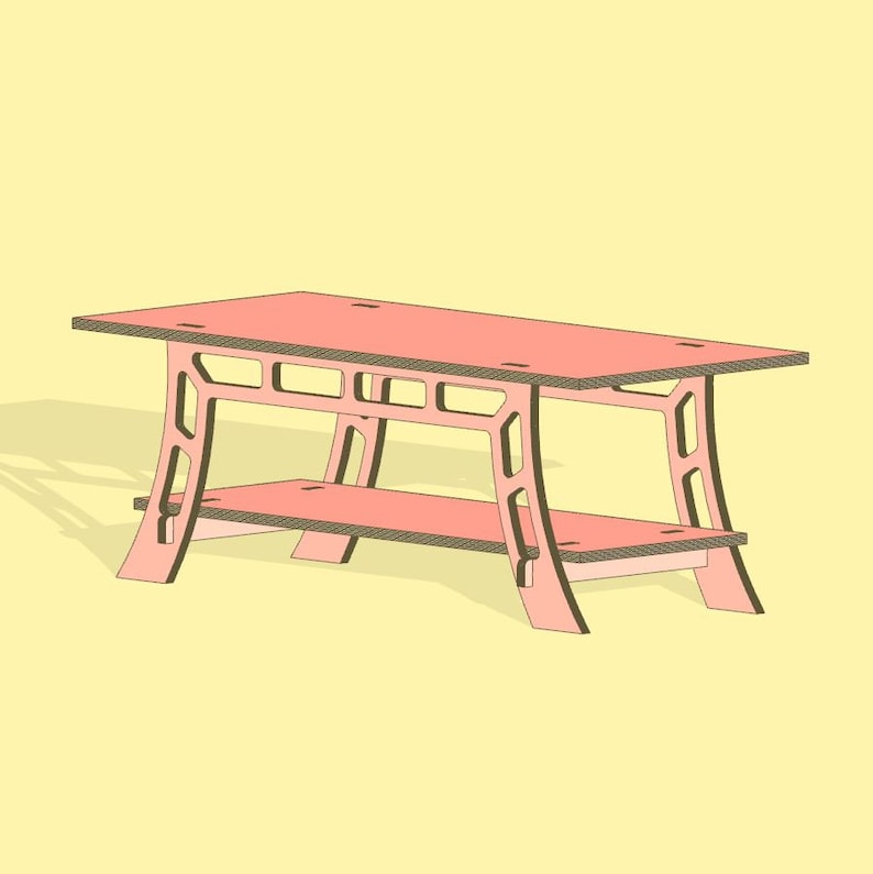 Coffee Table Disassembled Table Disassembled Furniture CNC Etsy Canada