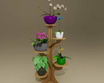 Plant stand, Tiered plant stand, Wooden plant stand, Cnc cut files, Cnc files, Home decor