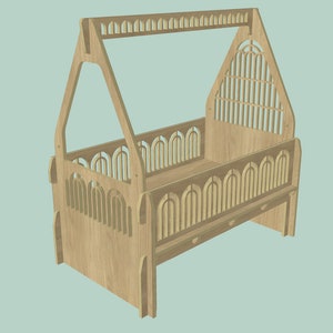 Baby Bed , Bed for Children, CNC Cut Files, Baby crib, CNC Files, CNC Cut Projects