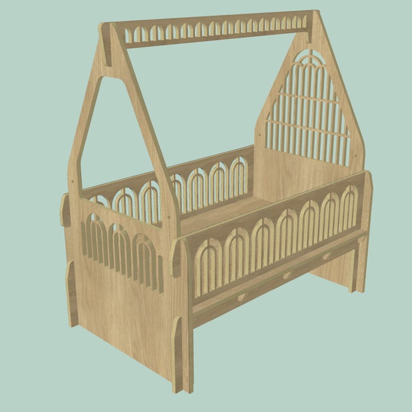 Baby Bed , Bed for Children, CNC Cut Files, Baby crib, CNC Files, CNC Cut Projects