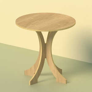 Küchentisch, Kreistisch, zerlegter Tisch, zerlegte Möbel, CNC-geschnittene Dateien, Esstisch, CNC-Dateien, CNC-geschnittene Projekte