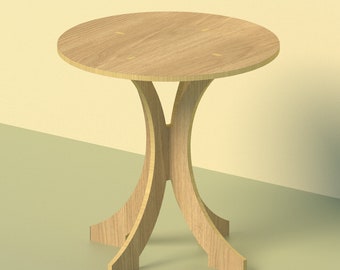 Kitchen Table, Circle Table, Disassembled Table, Disassembled Furniture , CNC Cut Files, Dinner Table, CNC Files, CNC Cut Projects