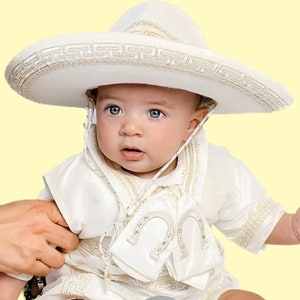 Baby boy baptism outfit charro sales