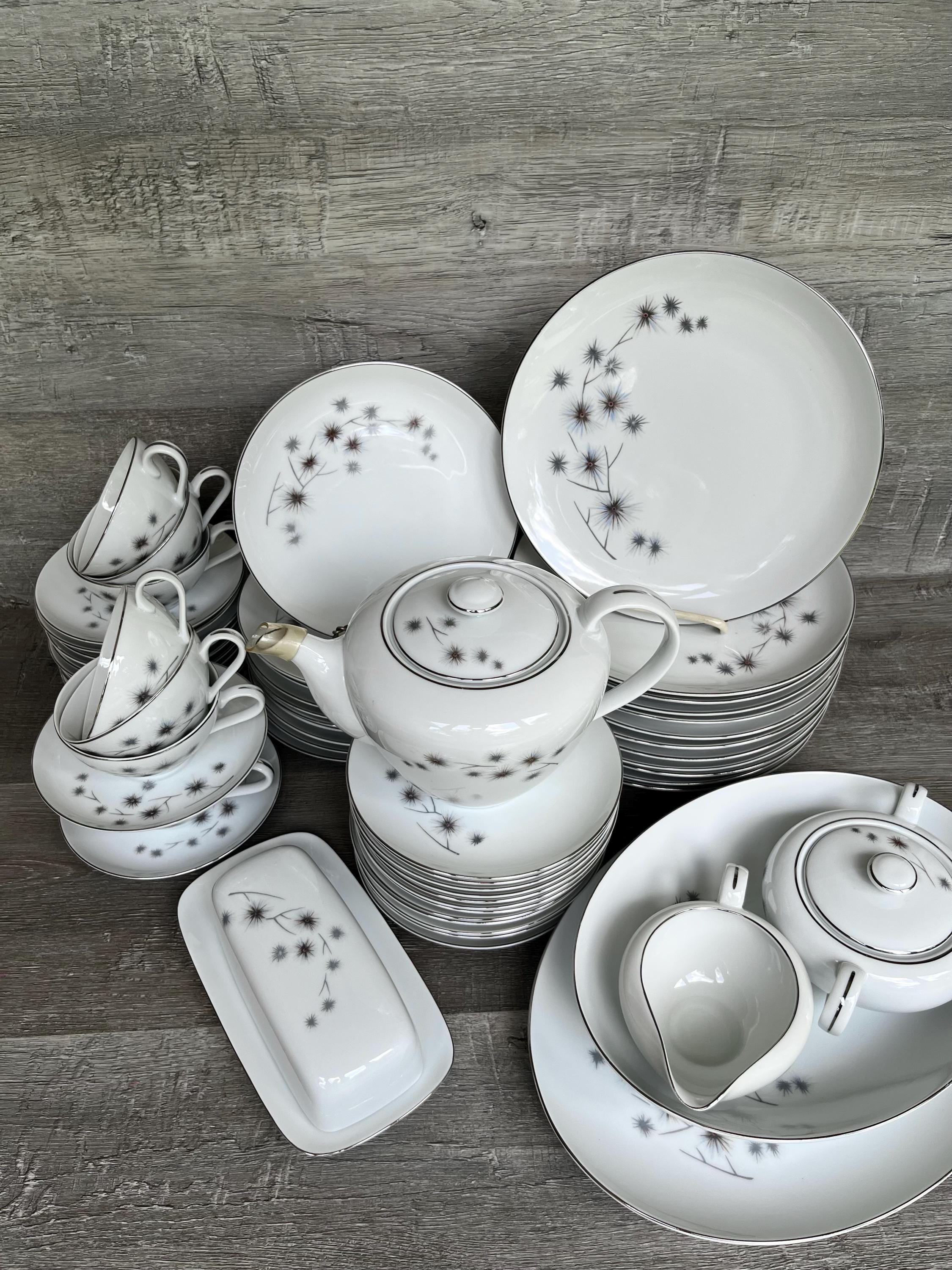Vintage PLATINUM STAR BURST Dinnerware by Creative-japan