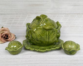 Vintage Holland Mold Cabbage Tureen Set