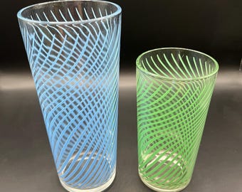 Copo de suco ou copo vintage óptico Swirl - 5" ou 6,75"