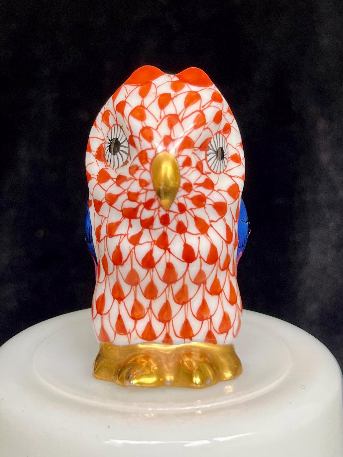 ヴィンテージ ハンガリー アクインクム ポーセリン ふくろう 磁器