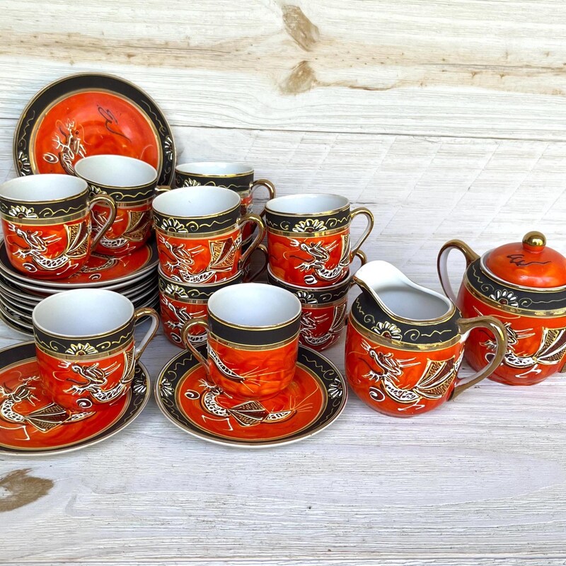 Orange tea cup