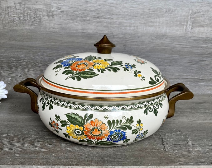 ASTA GERMANY ENAMELWARE Cookware, Large Dutch Oven Style, Large