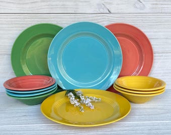 Vintage Homer Laughlin Harlequin Dinnerware-Dinner Plate 10" or Soup Bowl-sold each piece